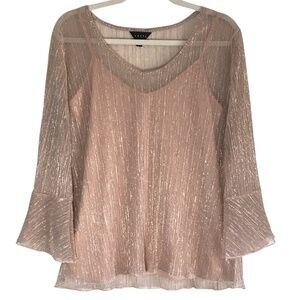 Adiva Rose Gold two piece dressy top size medium